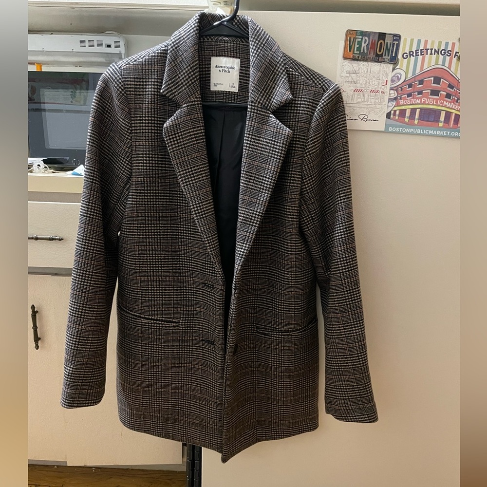 Abercrombie Plaid Coat Blazer